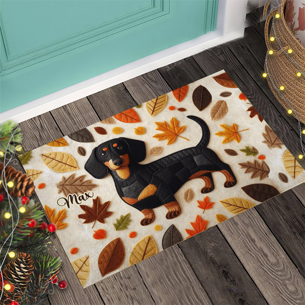 Autumn Dog - Personalized Dog Doormat