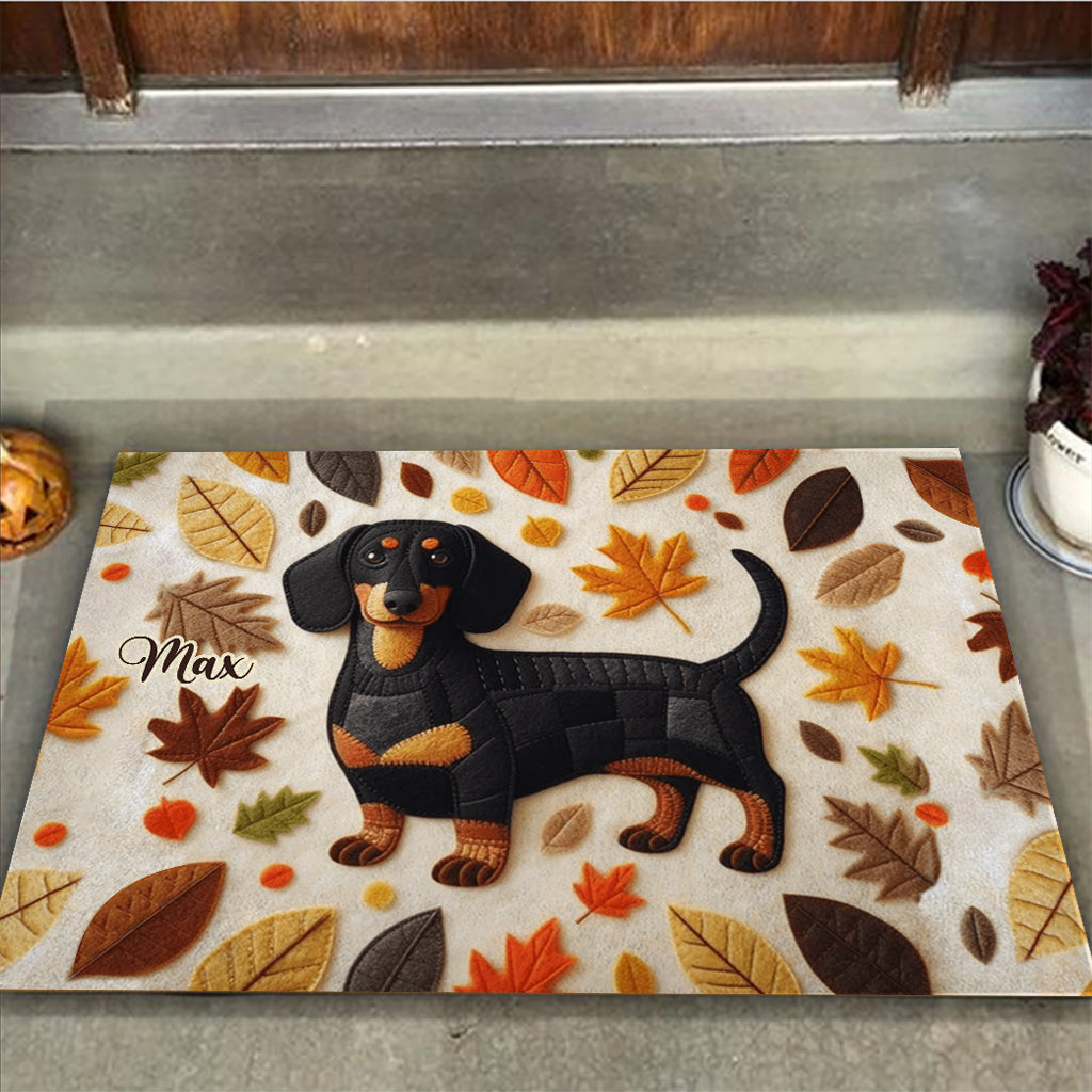 Autumn Dog - Personalized Dog Doormat