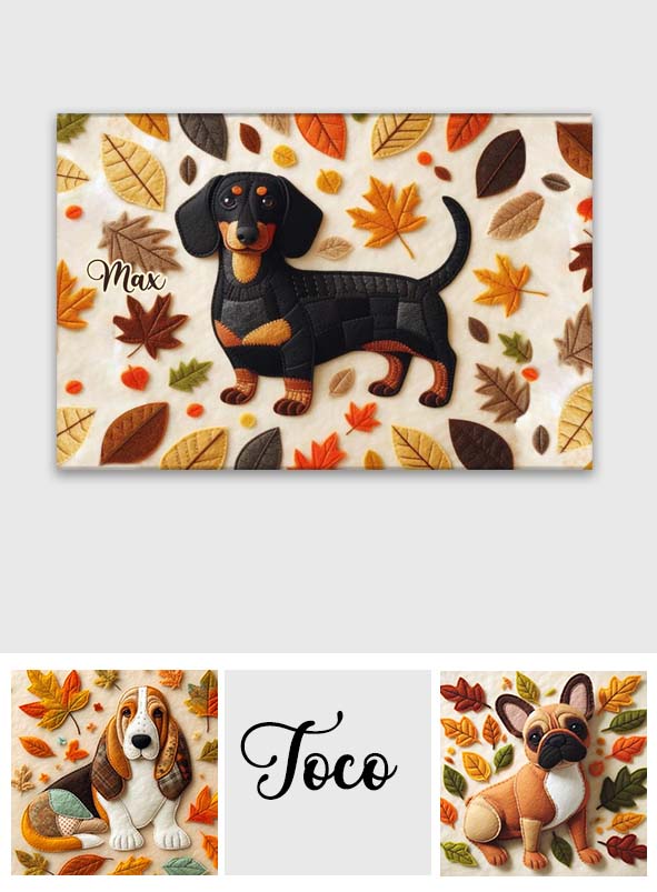 Autumn Dog - Personalized Dog Doormat