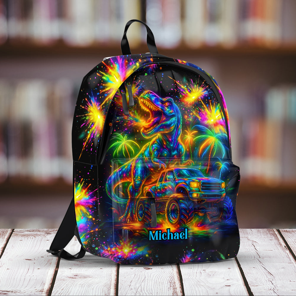 Colorful Dinosaur - Personalized Kid Backpack