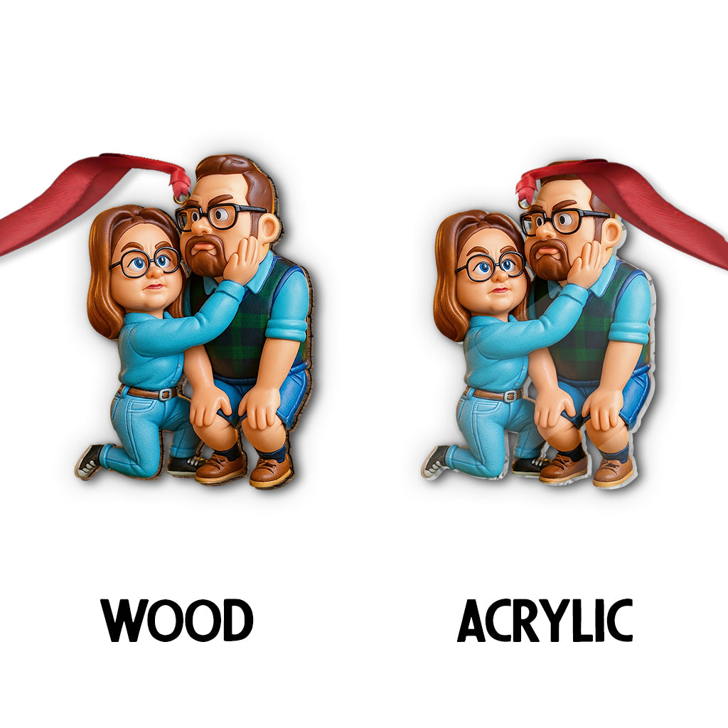Funny Gift Cartoonish Exaggerated Mascot Style - Personalized Ornament