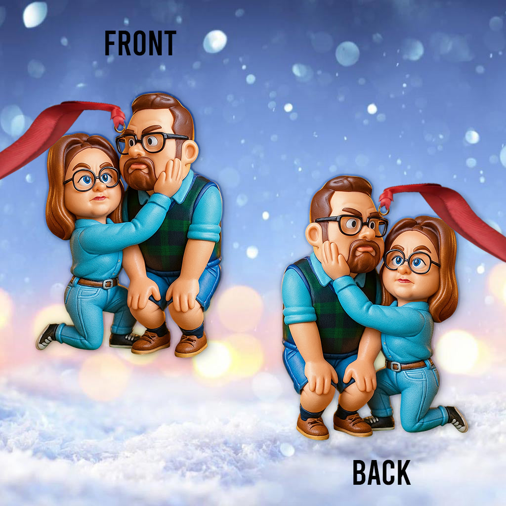 Funny Gift Cartoonish Exaggerated Mascot Style - Personalized Ornament