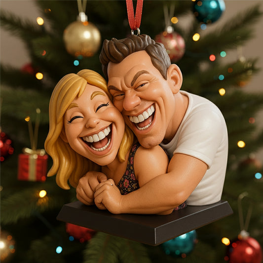 Funny Gift Cartoonish Exaggerated Mascot Style - Personalized Ornament