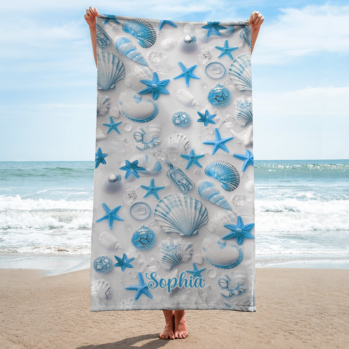 Beach Lovin' Girl - Personalized Sea Lover Quick-dry Beach Towel/ Bath Towel