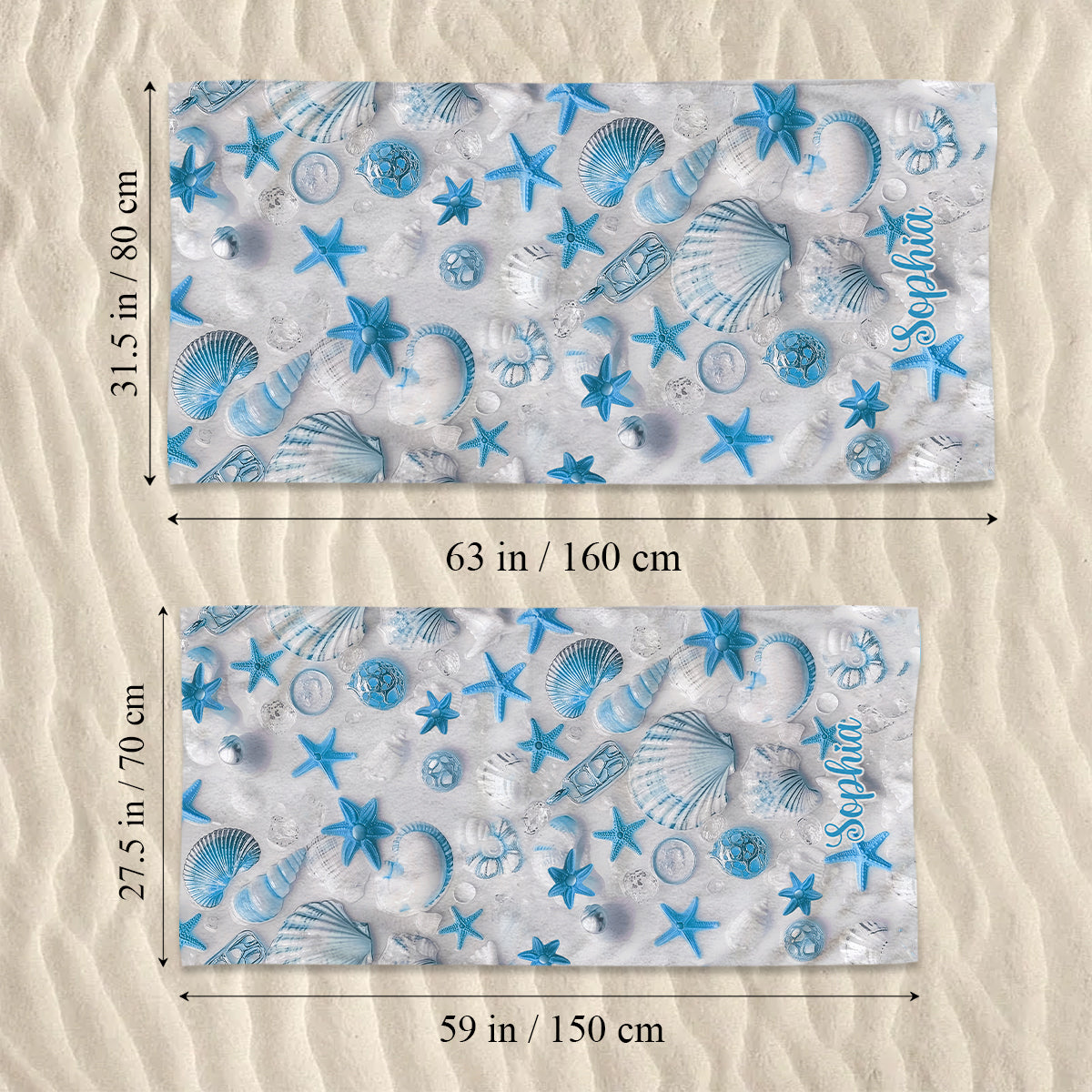 Beach Lovin' Girl - Personalized Sea Lover Quick-dry Beach Towel/ Bath Towel