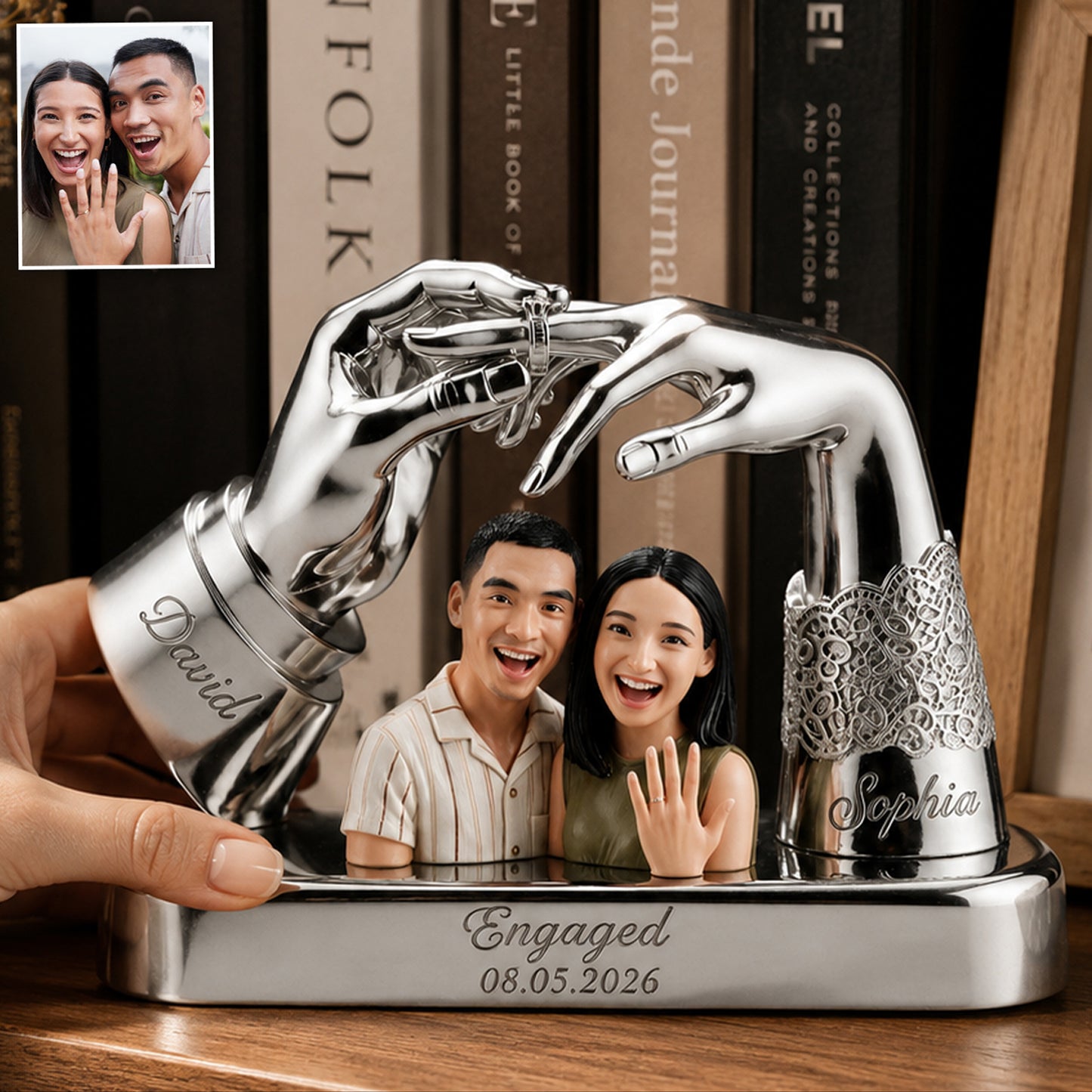 From This Moment On - Anniversary Engaged Married Gift - Personalized Couple 2-Side Printed Acrylic Plaque