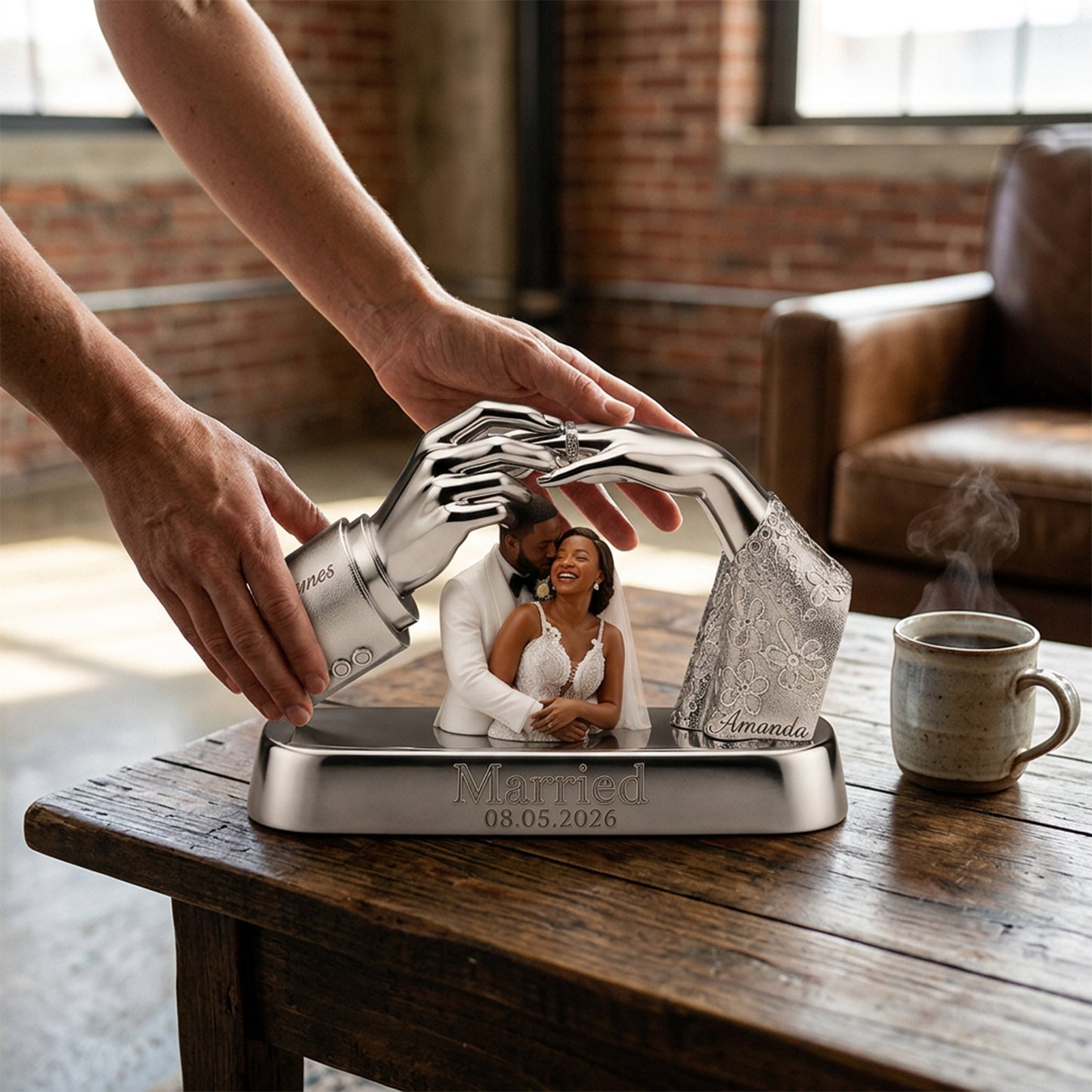 From This Moment On - Anniversary Engaged Married Gift - Personalized Couple 2-Side Printed Acrylic Plaque