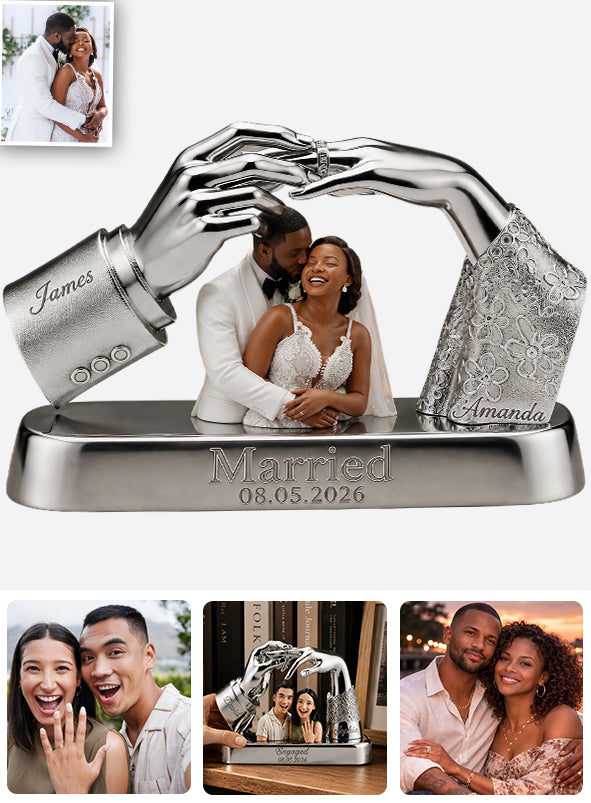 From This Moment On - Anniversary Engaged Married Gift - Personalized Couple 2-Side Printed Acrylic Plaque
