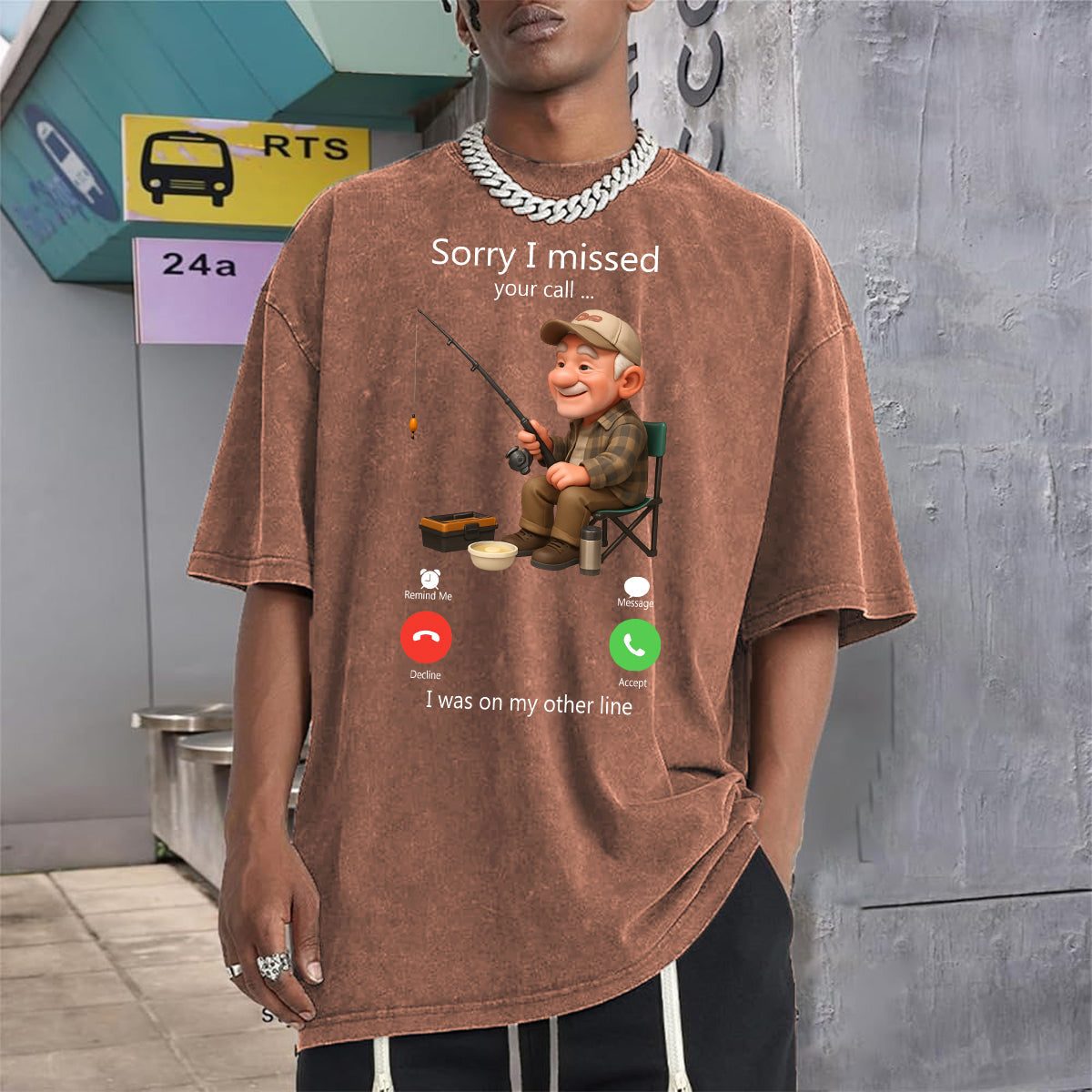 Sorry I Missed Your Call - Personalized Fishing Wash T-Shirt