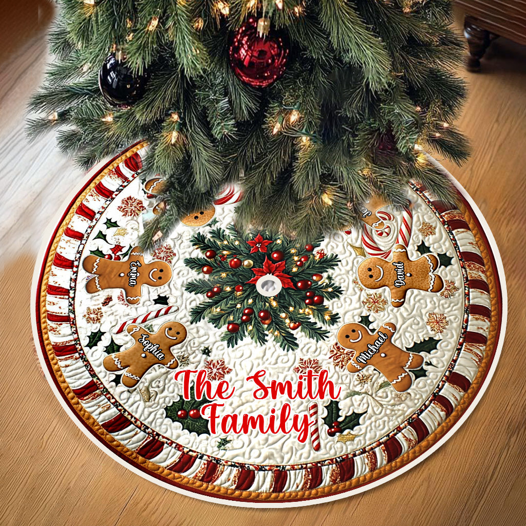 The Gingerbread Crew - Personalized Family Tree Skirt