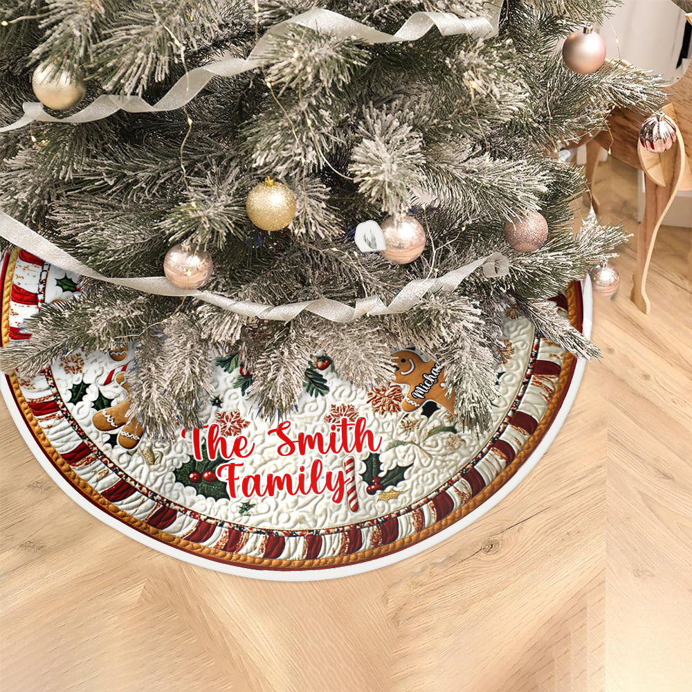 The Gingerbread Crew - Personalized Family Tree Skirt