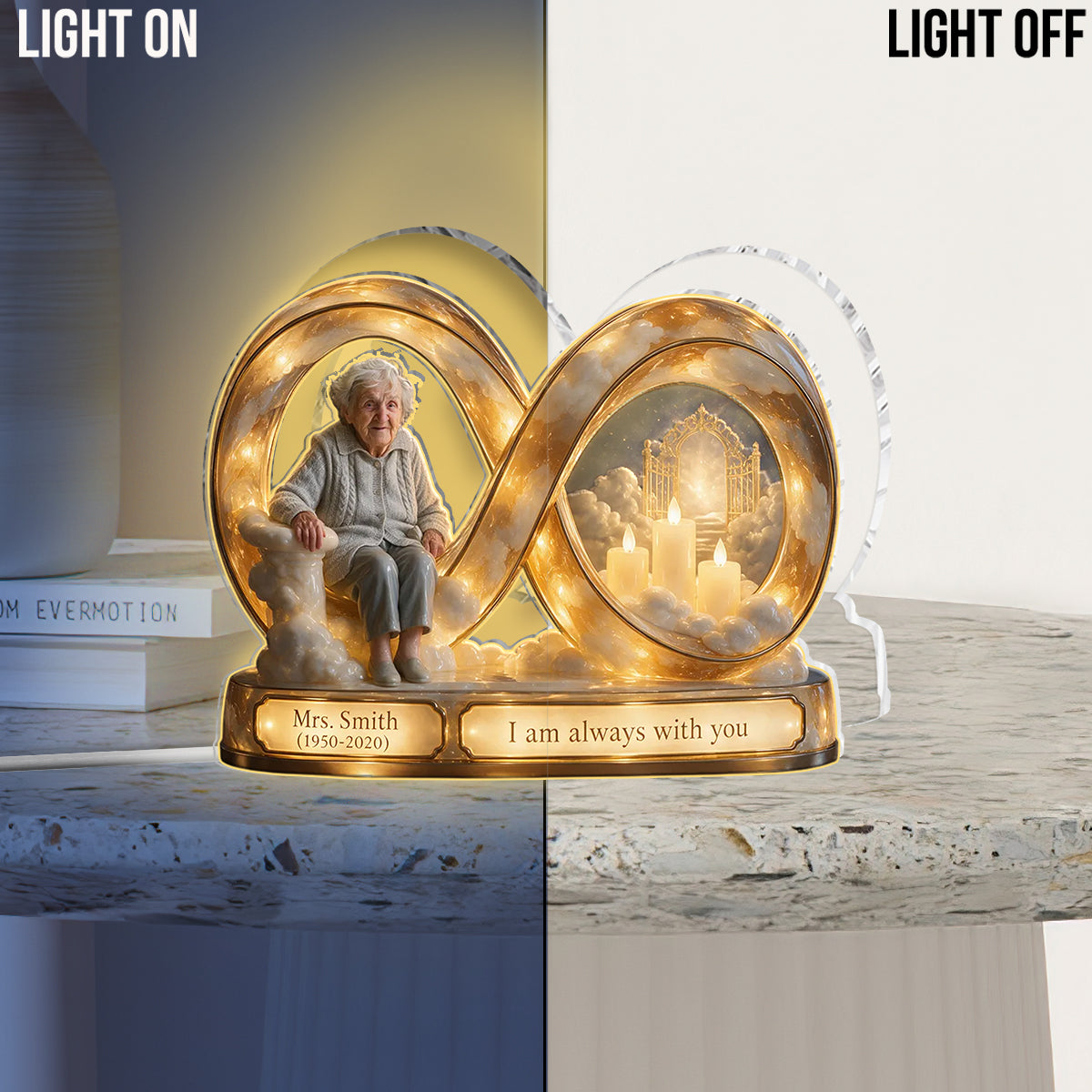 Personalized Memorial Gift, A Beautiful Keepsake to Honor a Loved One - Personalized Memorial Acrylic LED Night Light