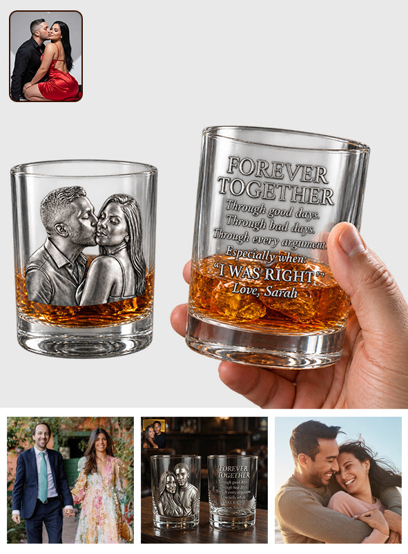 Forever Us - Personalized Couple Whiskey Glass