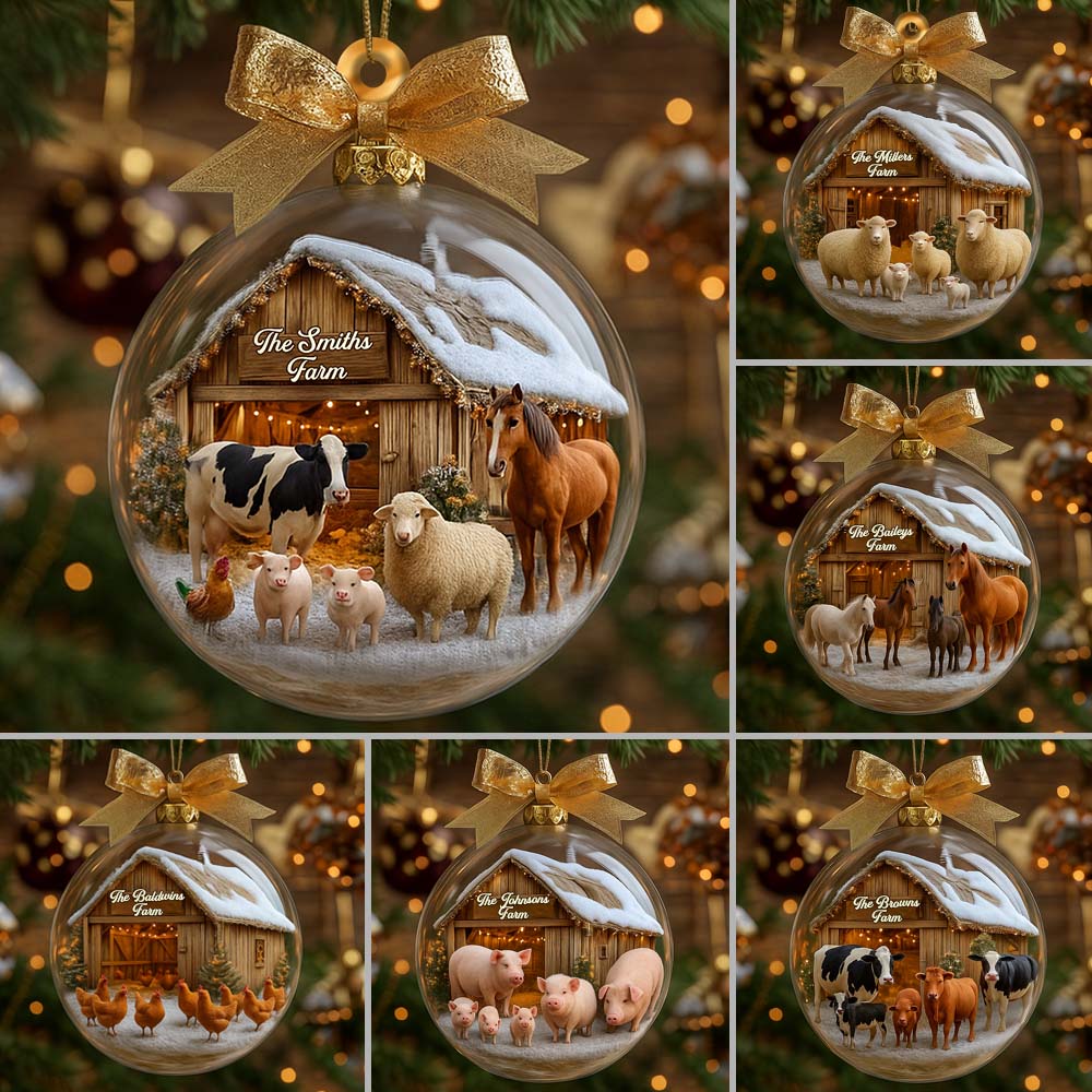 Christmas On The Farm - Personalized Farmer Ornament