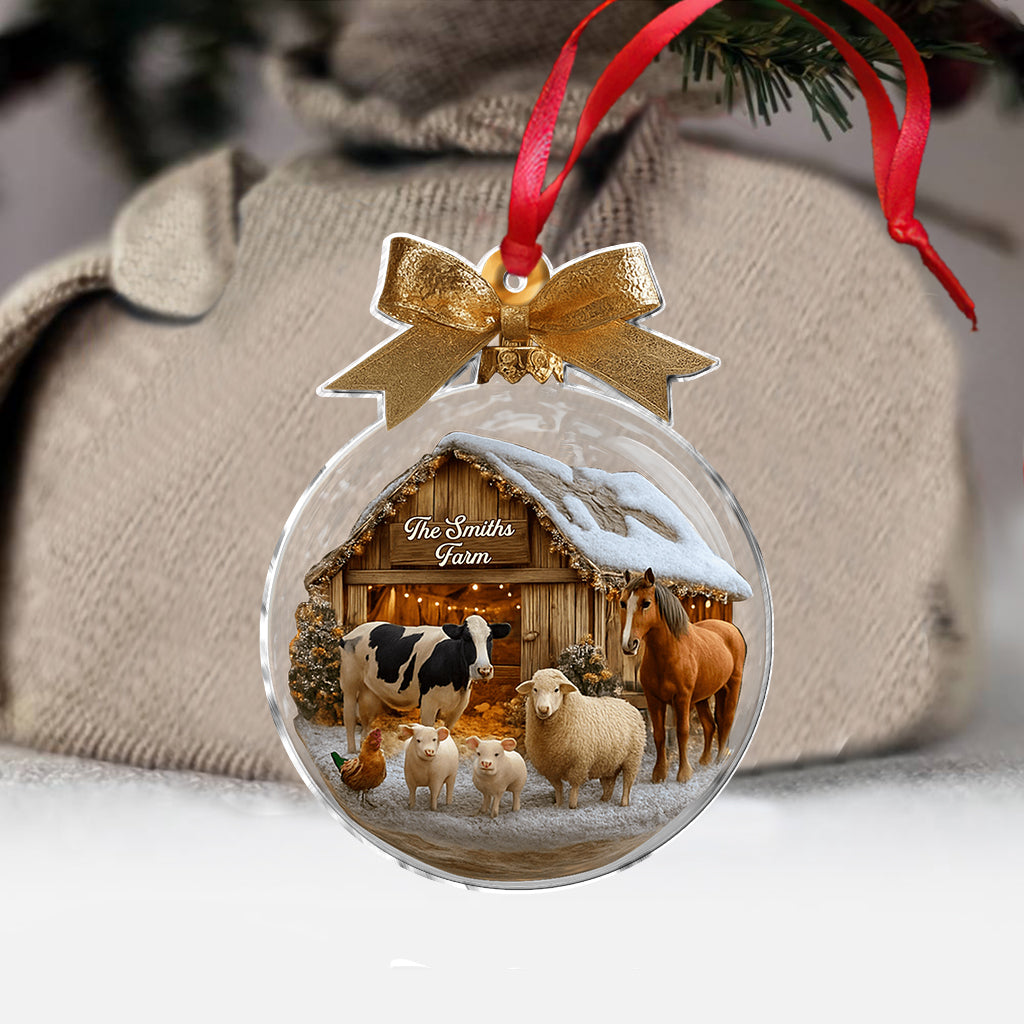 Christmas On The Farm - Personalized Farmer Ornament