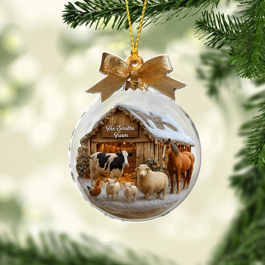 Christmas On The Farm - Personalized Farmer Ornament