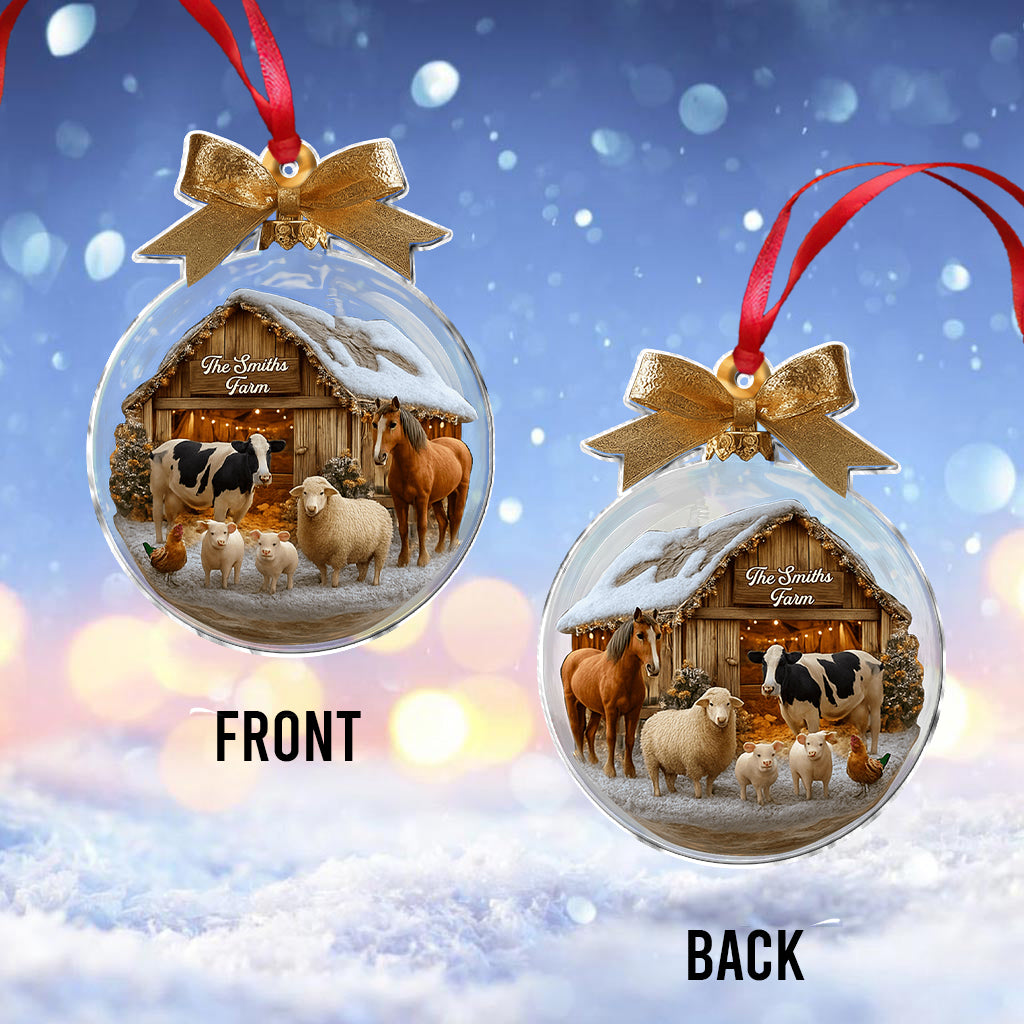 Christmas On The Farm - Personalized Farmer Ornament