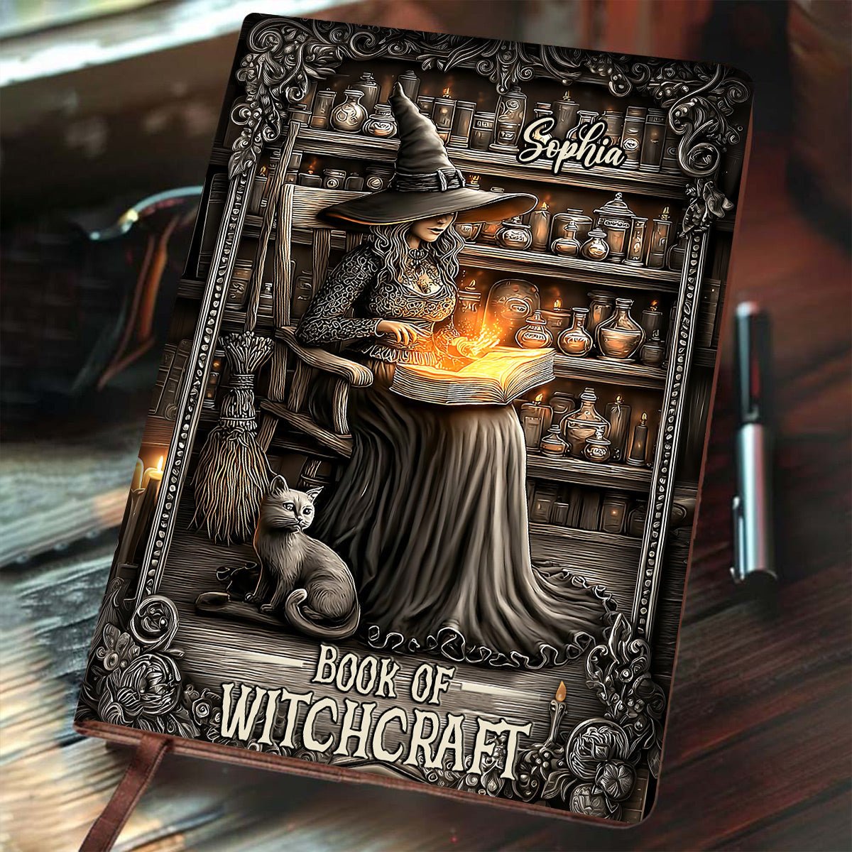 Book Of Witchcraft - Personalized Witch Leather Journal