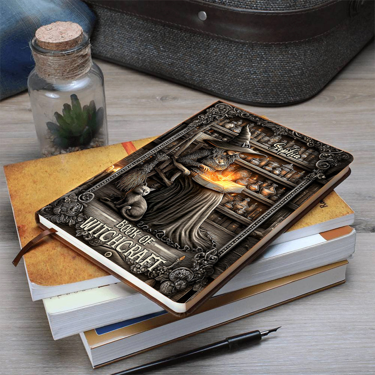 Book Of Witchcraft - Personalized Witch Leather Journal
