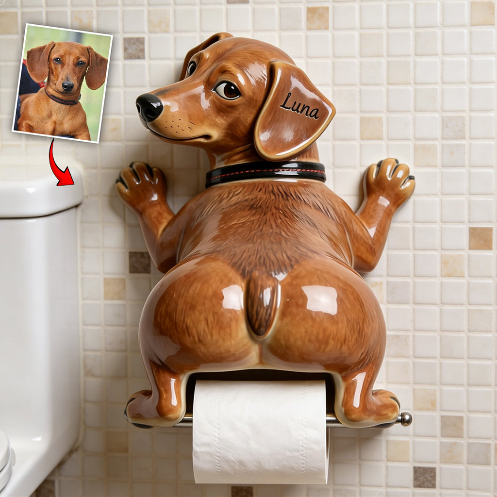 Cheeky Wall Buddy - Personalized Dog Toilet Paper Holder
