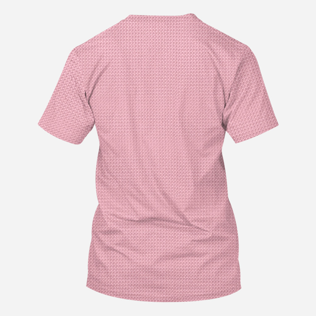 Pink Ribbon - Personalized Breast Cancer Awareness All Over Shirt