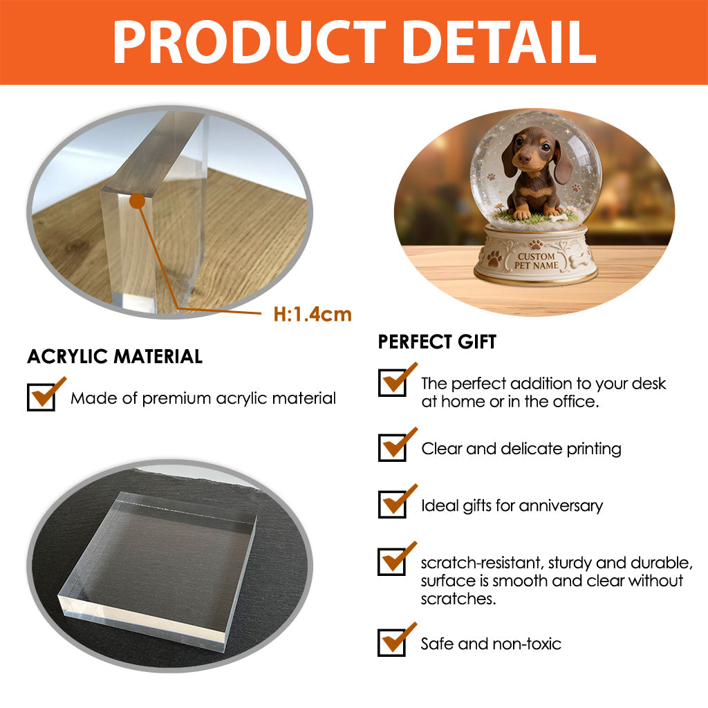 Custom Pet Table Decor From Any Photo - Personalized Dog Custom Shaped Acrylic Plaque