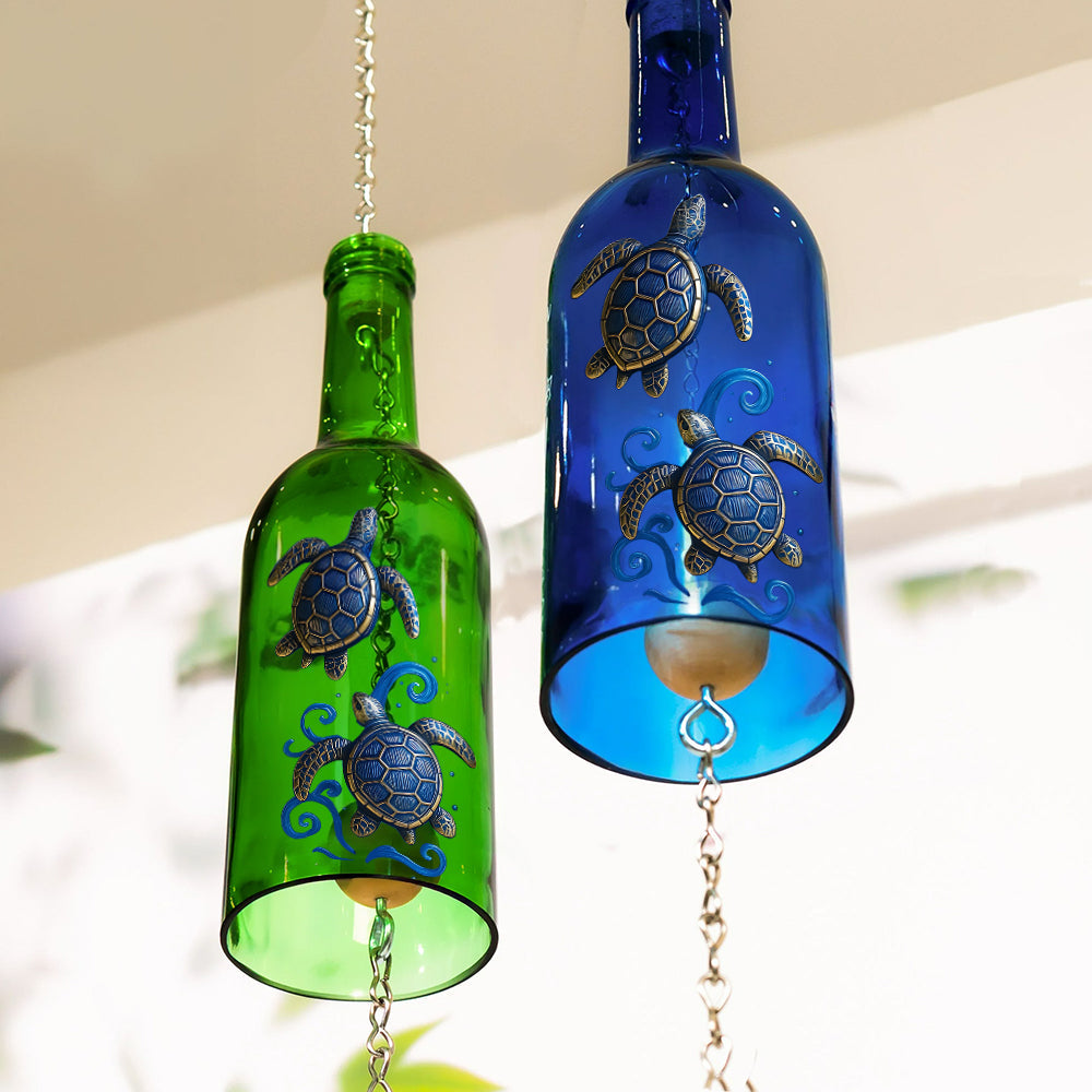 We Got This - Personalized Turtle Wine Bottle Wind Chime