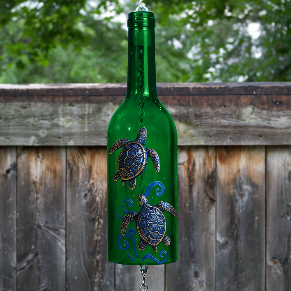 We Got This - Personalized Turtle Wine Bottle Wind Chime