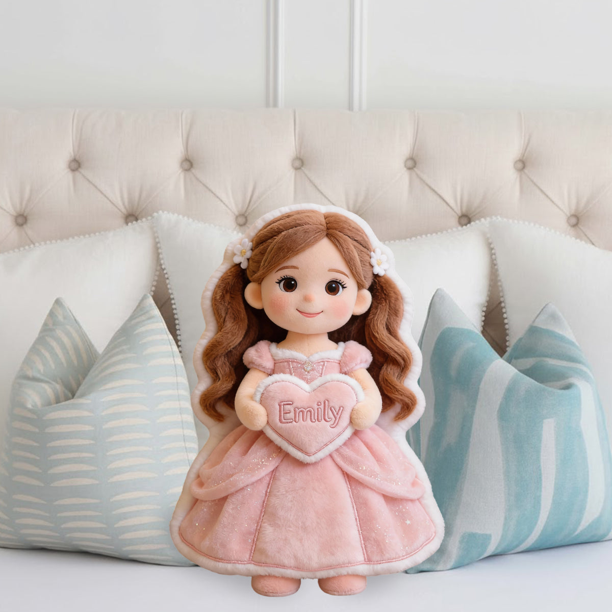 Custom Any Photo Beautiful Princess - Personalized Kid Faux Fur Shaped Pillow