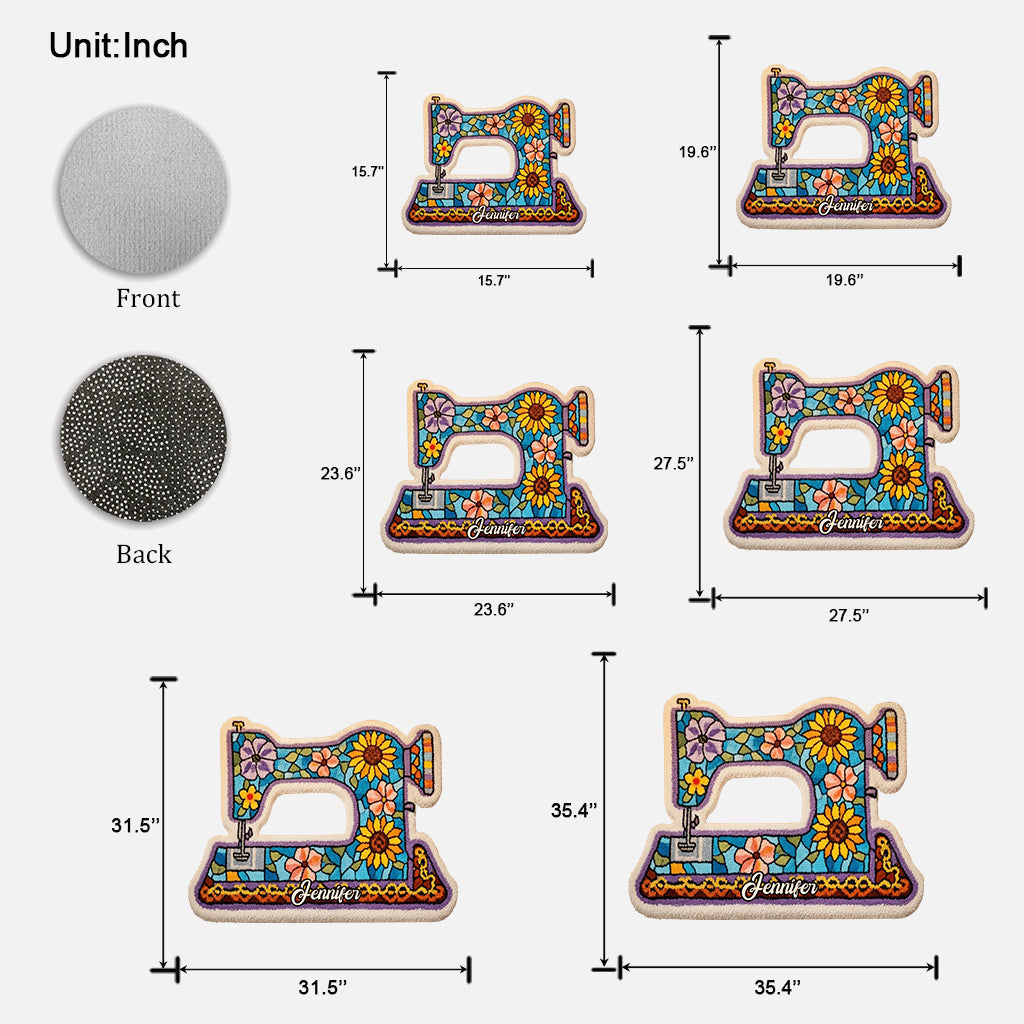 Cool Sewing Machine - Personalized Sewing Shaped Doormat/ Rug