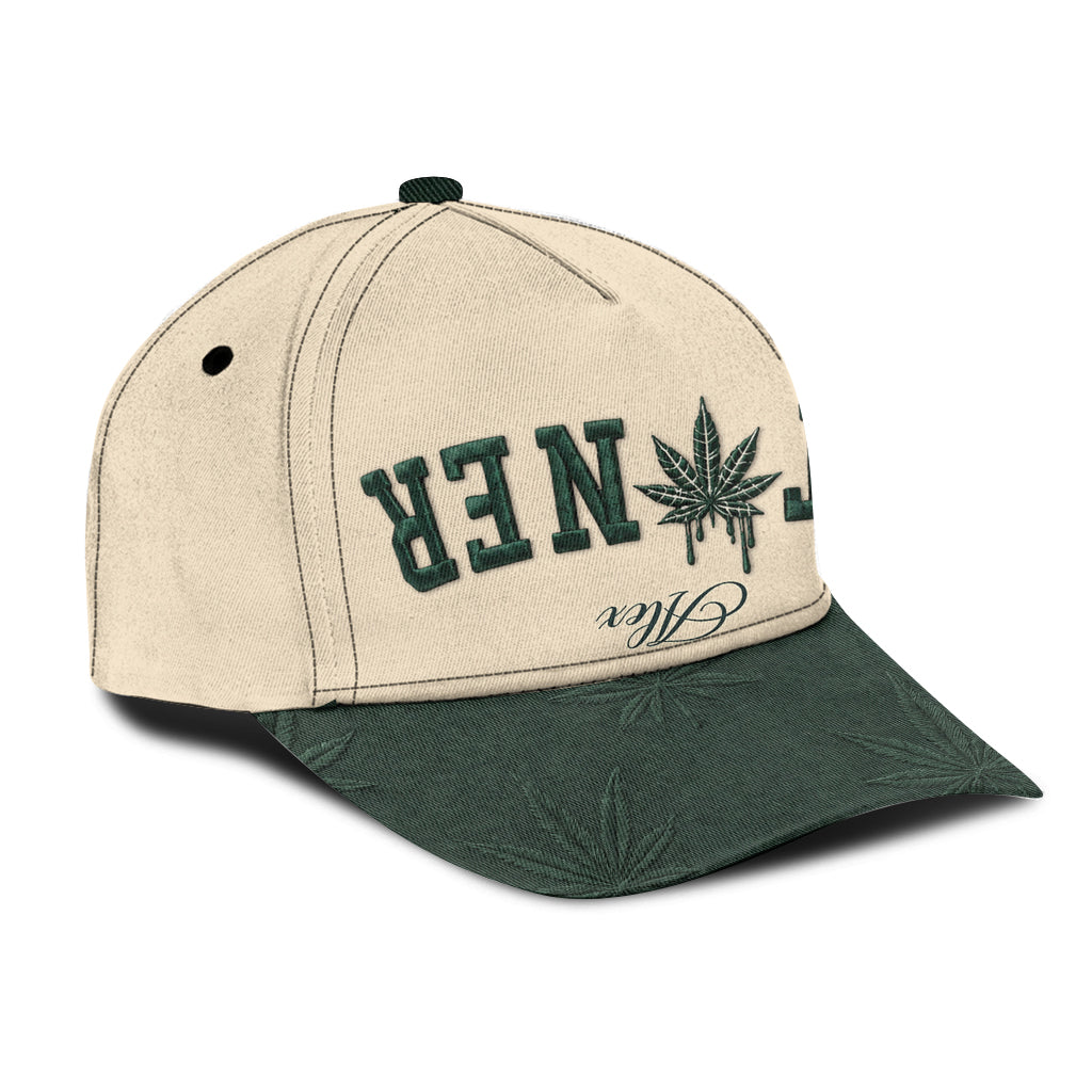 Upside Down - Personalized Weed Classic Cap