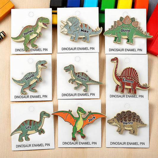 Dinosaur Collection for Kids - Personalized Kid Pin