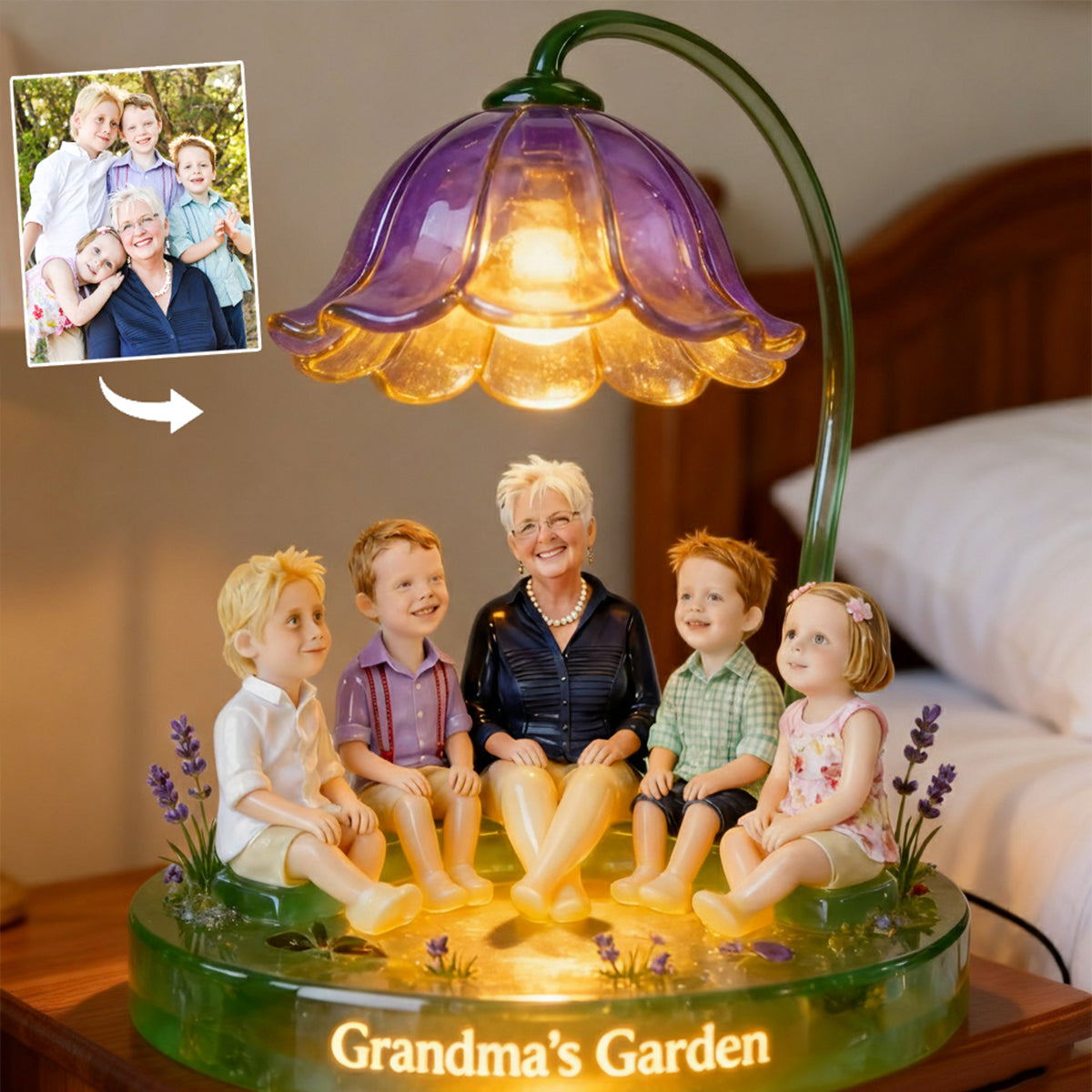 Perfect Gift For Grandma - Personalized Grandma Acrylic LED Night Light