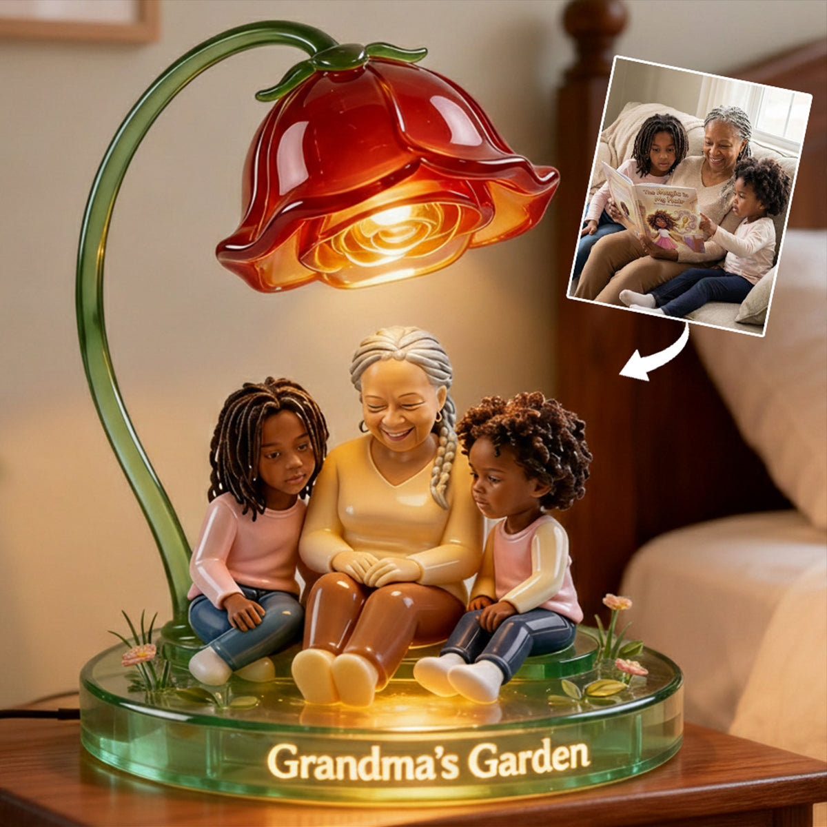 Perfect Gift For Grandma - Personalized Grandma Acrylic LED Night Light