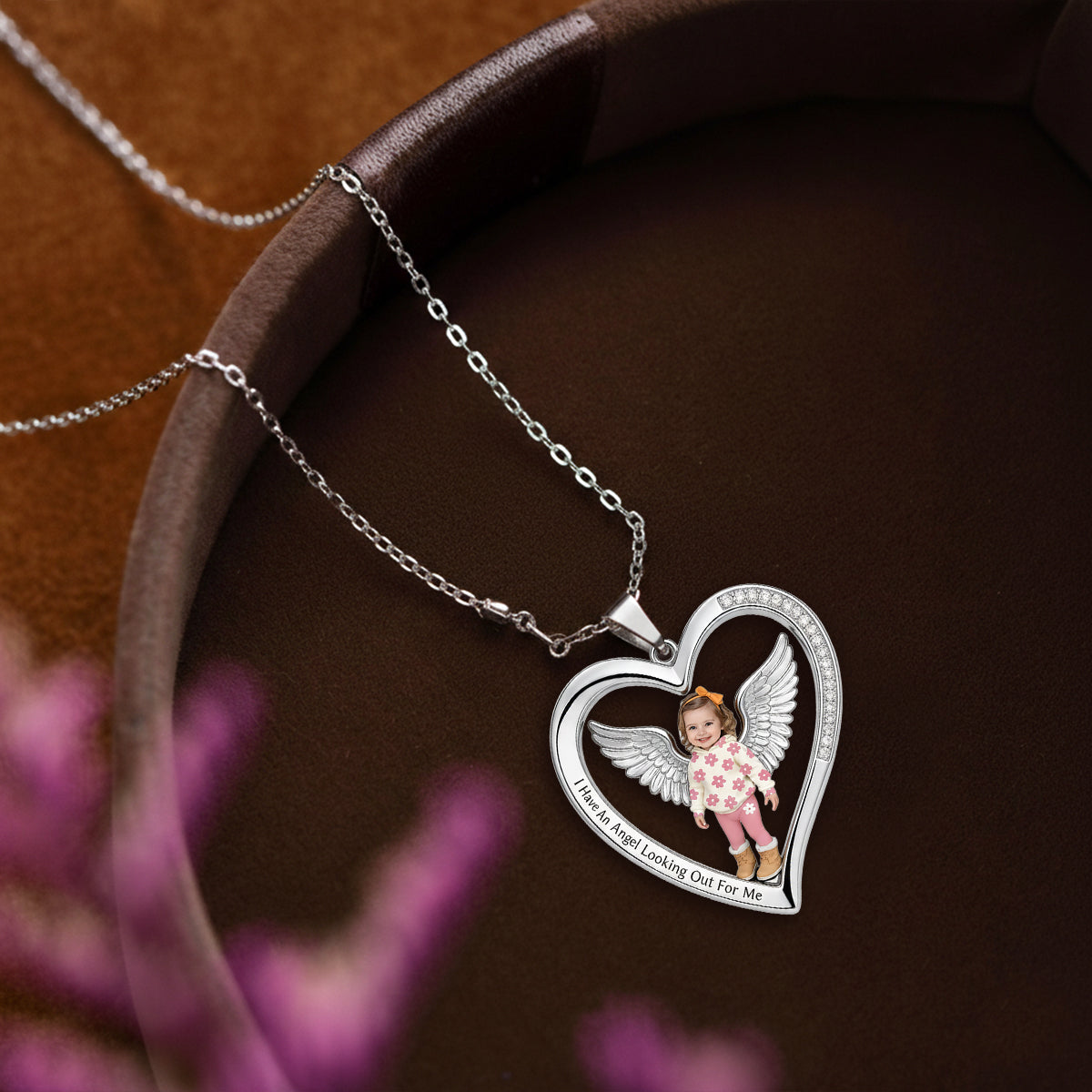 Custom Any Photo - Personalized Memorial Shaped Metal Pendant Necklace