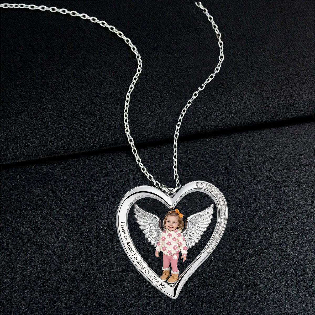 Custom Any Photo - Personalized Memorial Shaped Metal Pendant Necklace