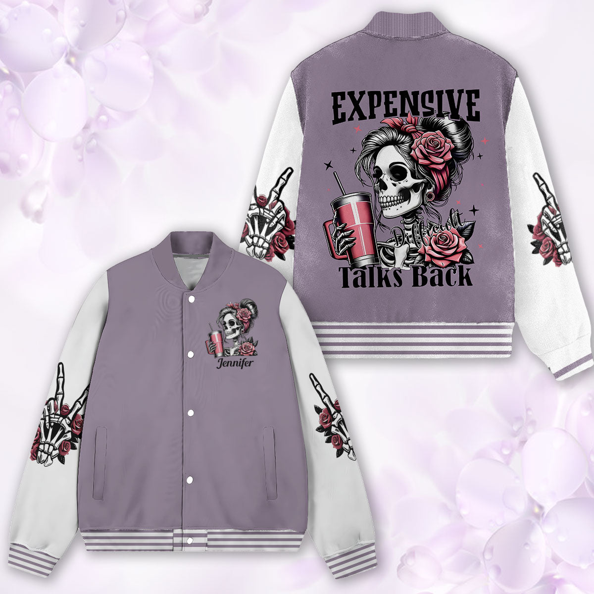 Cool Skull - Personalized Skull Varsity Jacket