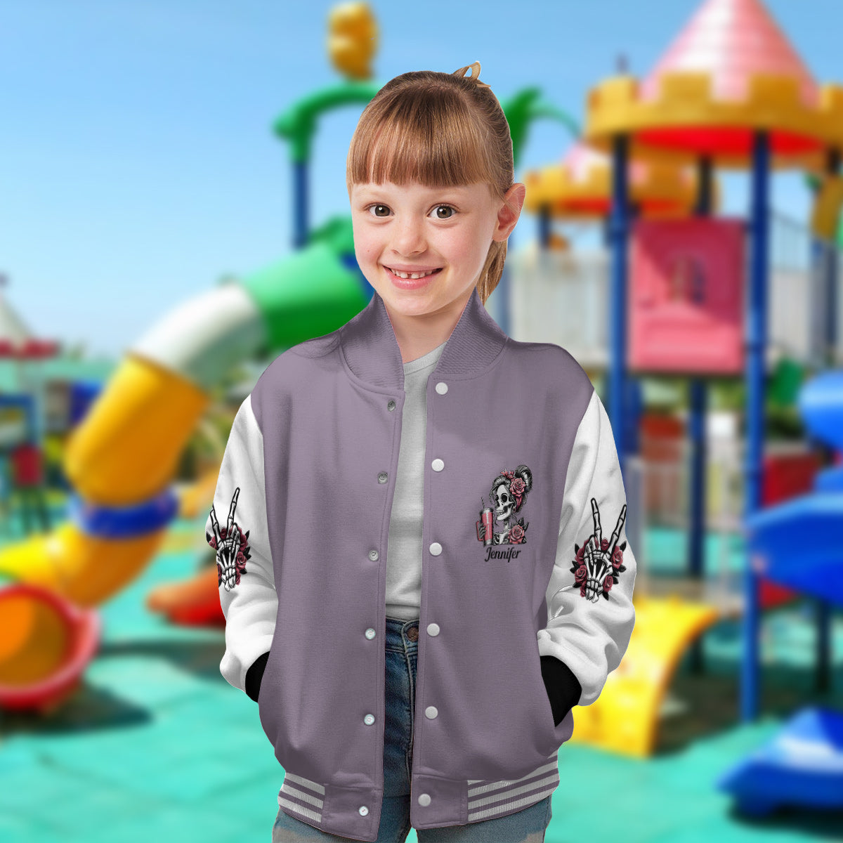 Cool Skull - Personalized Skull Varsity Jacket