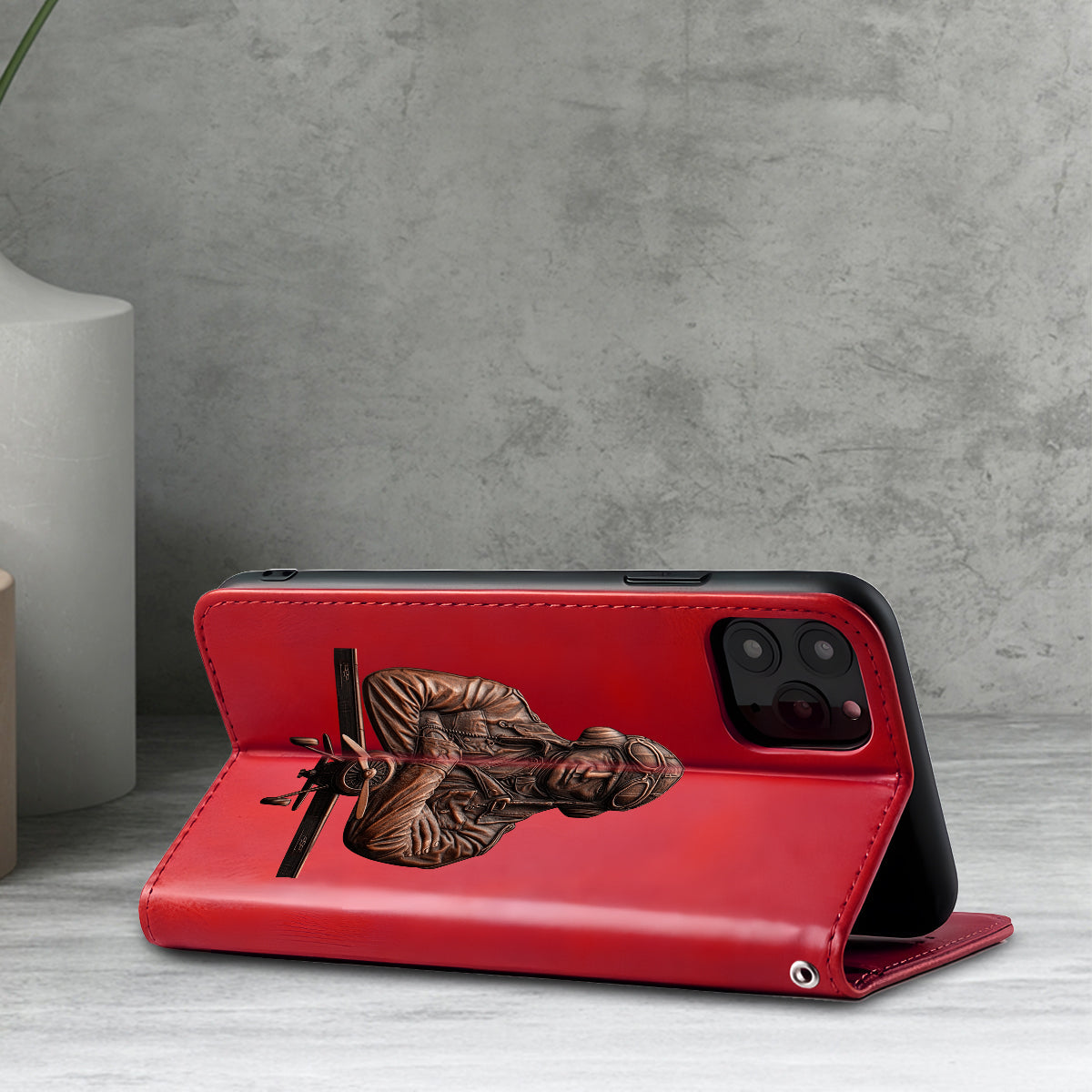 The Sky Is Not The Limit - Personalized Pilot Wallet Phone Case With Strap