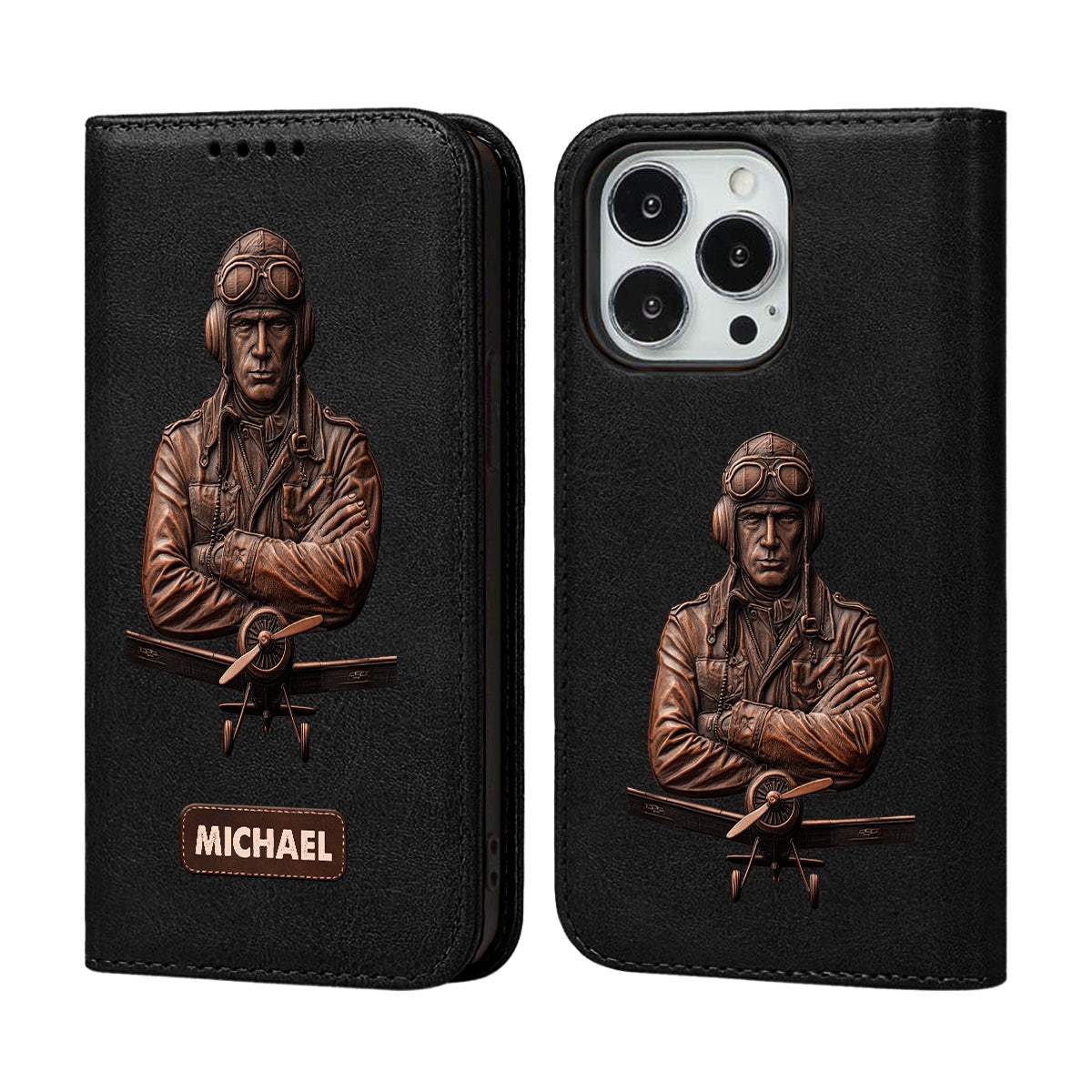 The Sky Is Not The Limit - Personalized Pilot Wallet Phone Case With Strap