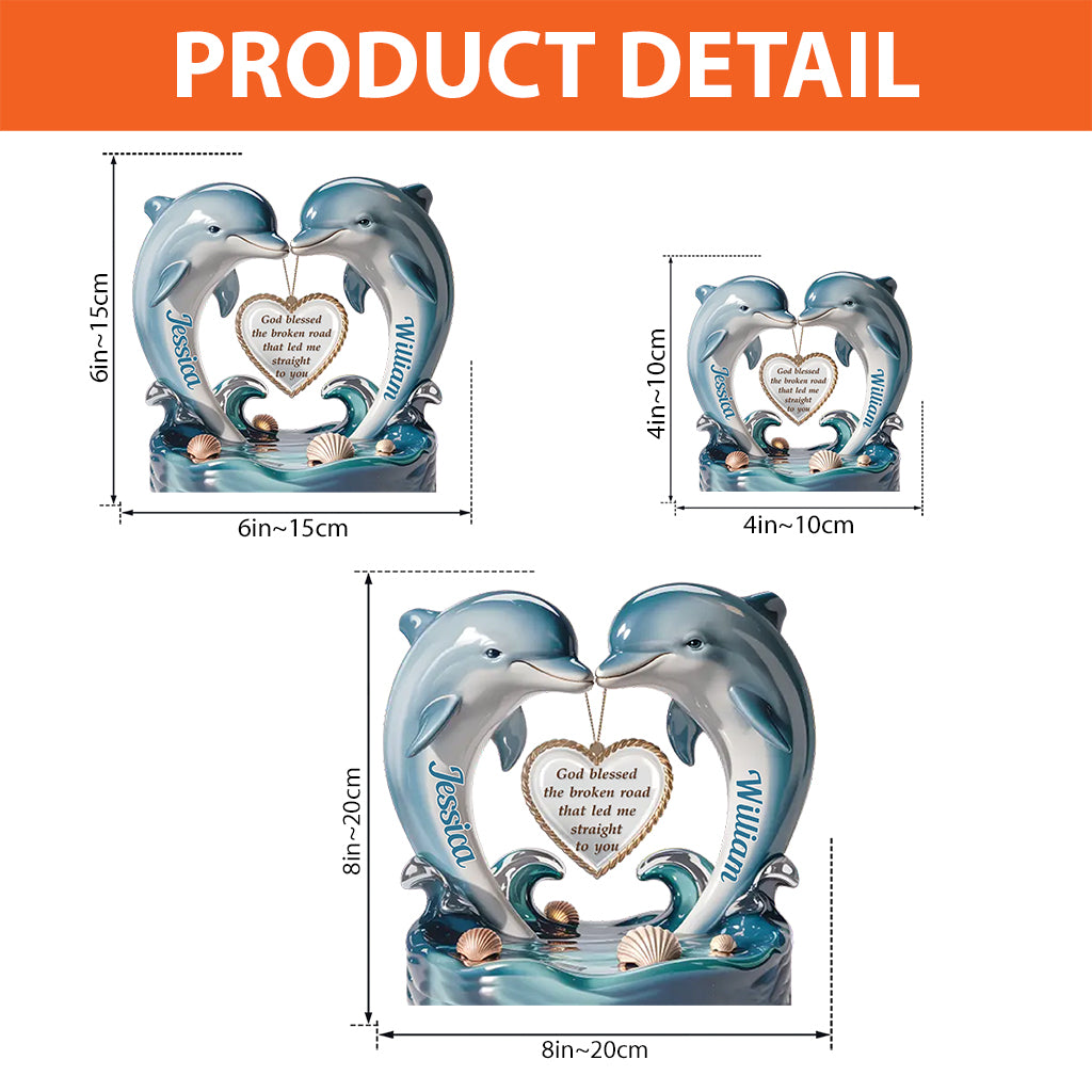 From One Heart To Another, Always - Personalized Couple Custom Shaped Acrylic Plaque