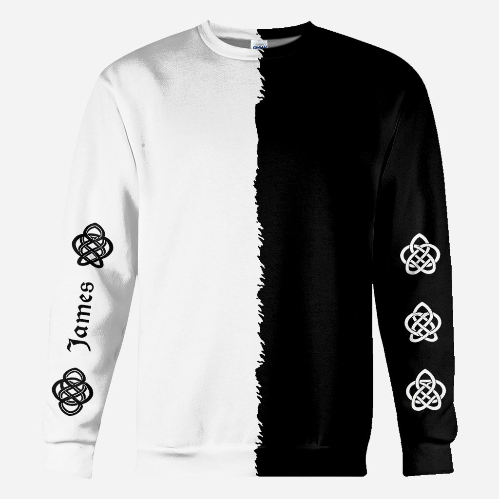 Black & White Wolf - Personalized Wolf All Over Shirt
