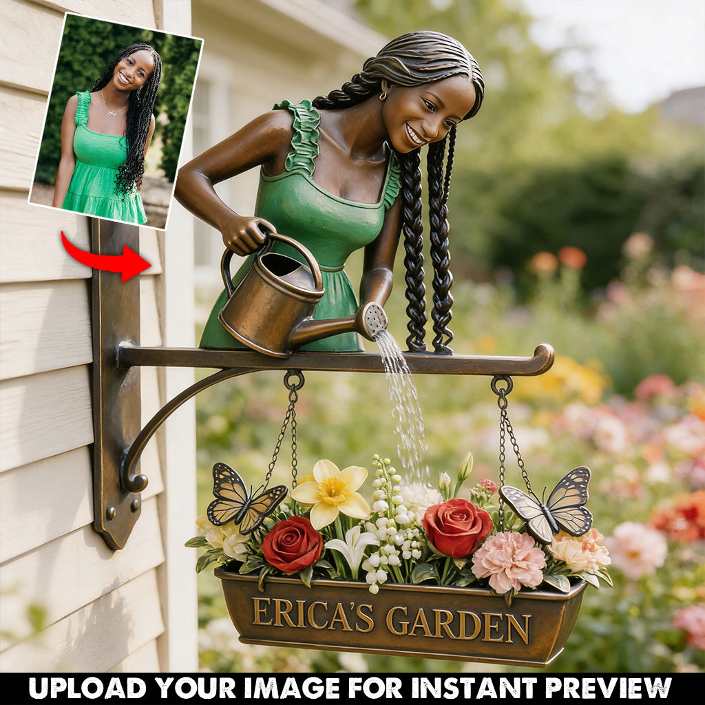 Custom Any Photo My Beautiful Garden - Personalized Gardening Wooden Wall Mount Sign