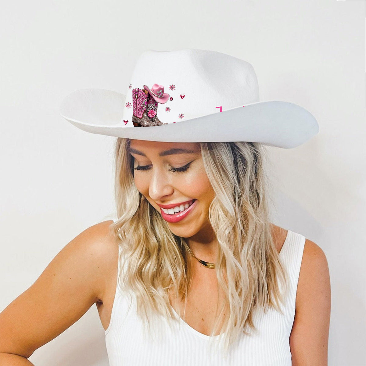 Cowgirl Stay Wild - Personalized Cowgirl Wide Brim Cowboy Hat
