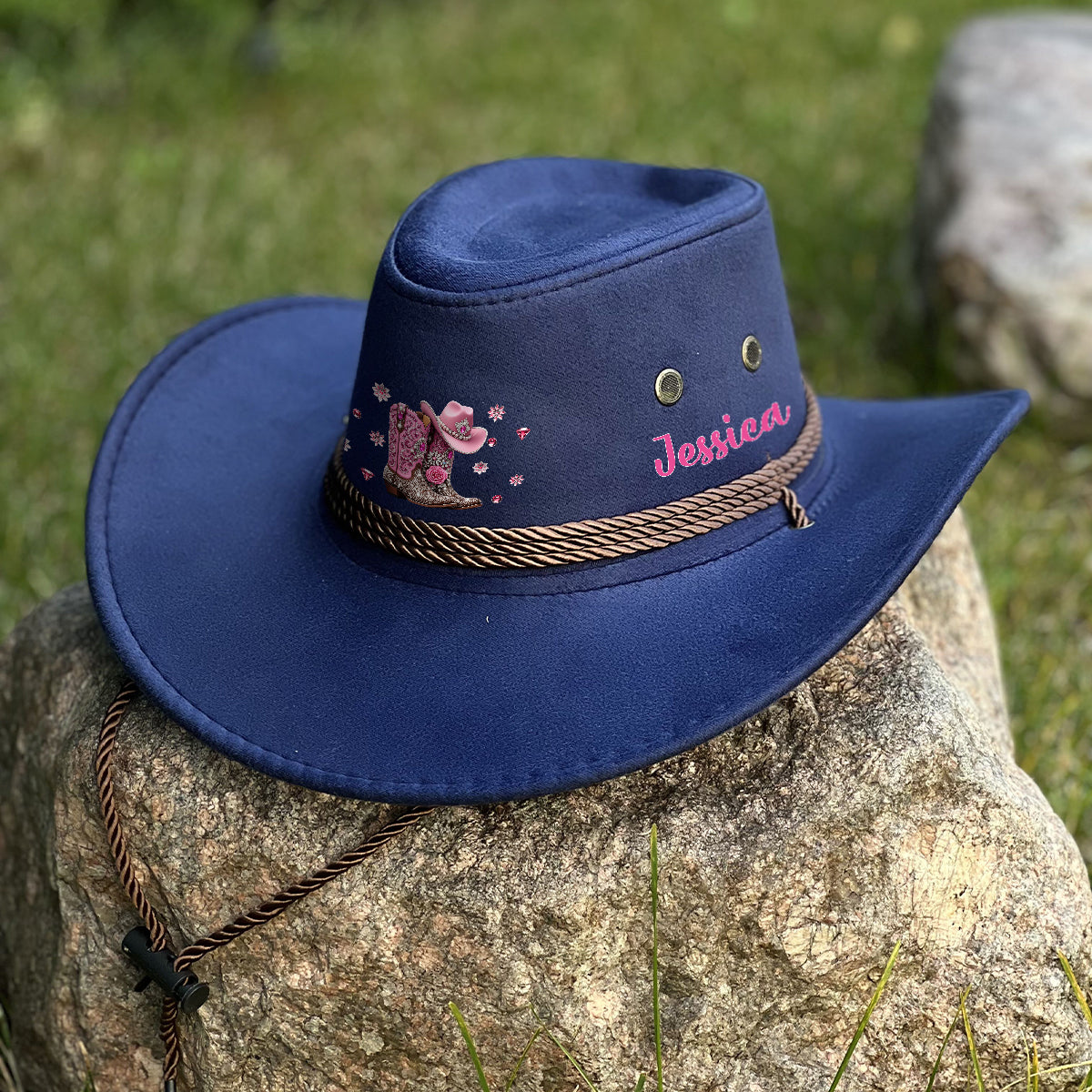 Cowgirl Stay Wild - Personalized Cowgirl Wide Brim Cowboy Hat