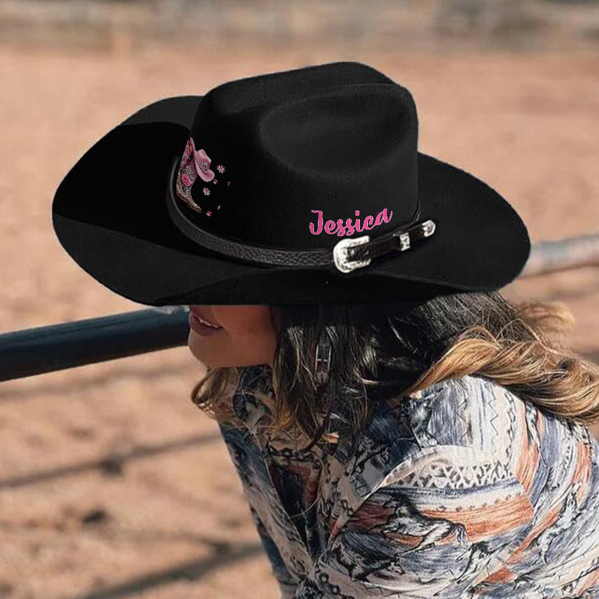 Cowgirl Stay Wild - Personalized Cowgirl Wide Brim Cowboy Hat