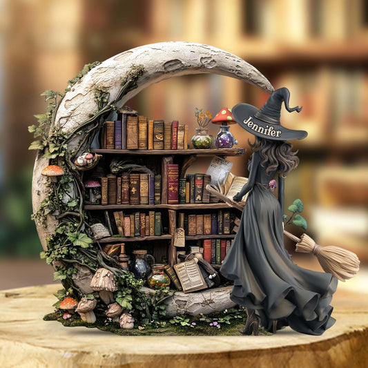 Beautiful Witch - Personalized Witch Custom Shaped Acrylic Plaque