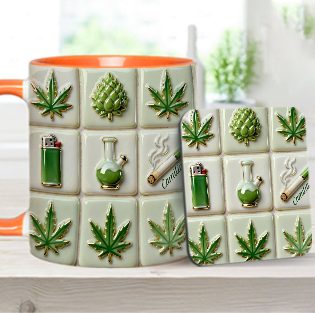 Green Magic Leaf - Personalized Weed Accent Mug