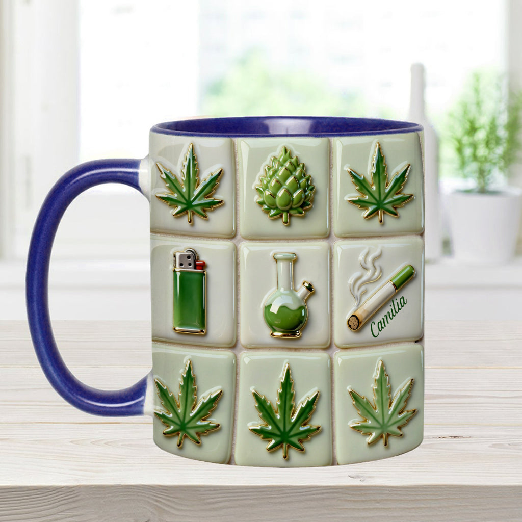 Green Magic Leaf - Personalized Weed Accent Mug
