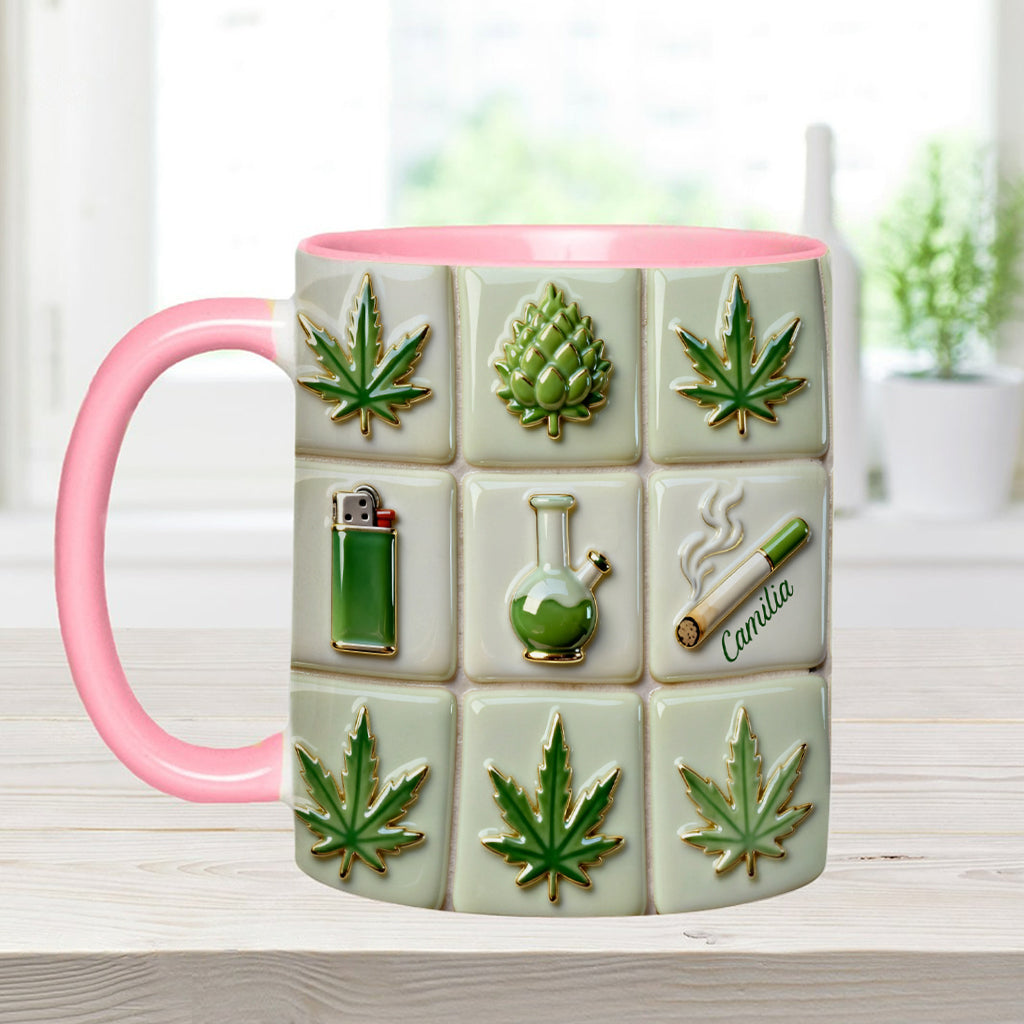 Green Magic Leaf - Personalized Weed Accent Mug